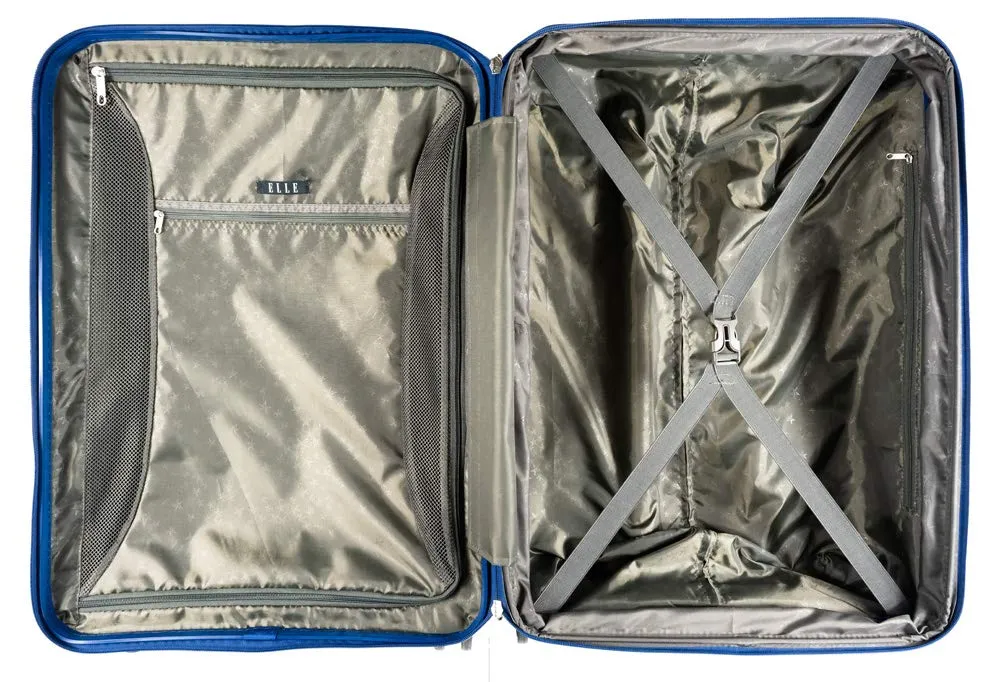 Elle Uptown Expandable 3 Piece Spinner Luggage Set (20",25",29)