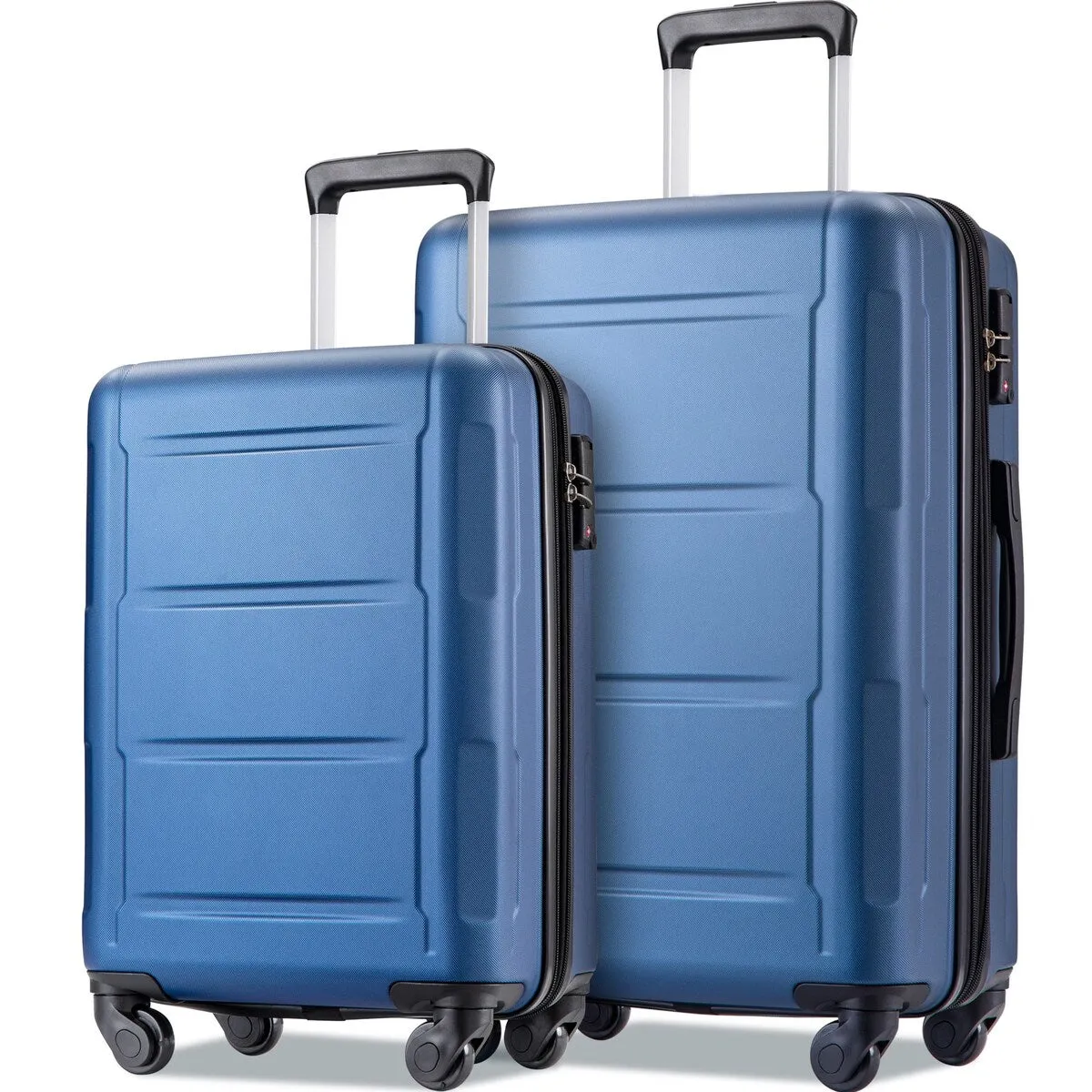 Expanable Spinner Wheel 2 Piece Luggage Set ABS Lightweight Suitcase with TSA Lock 20inch 28inch