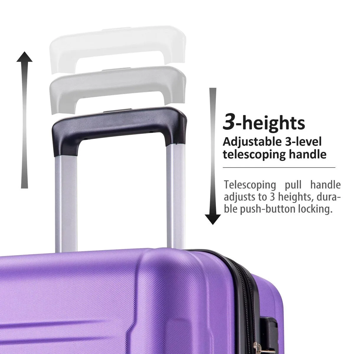 Expanable Spinner Wheel 2 Piece Luggage Set ABS Lightweight Suitcase with TSA Lock 20inch 28inch