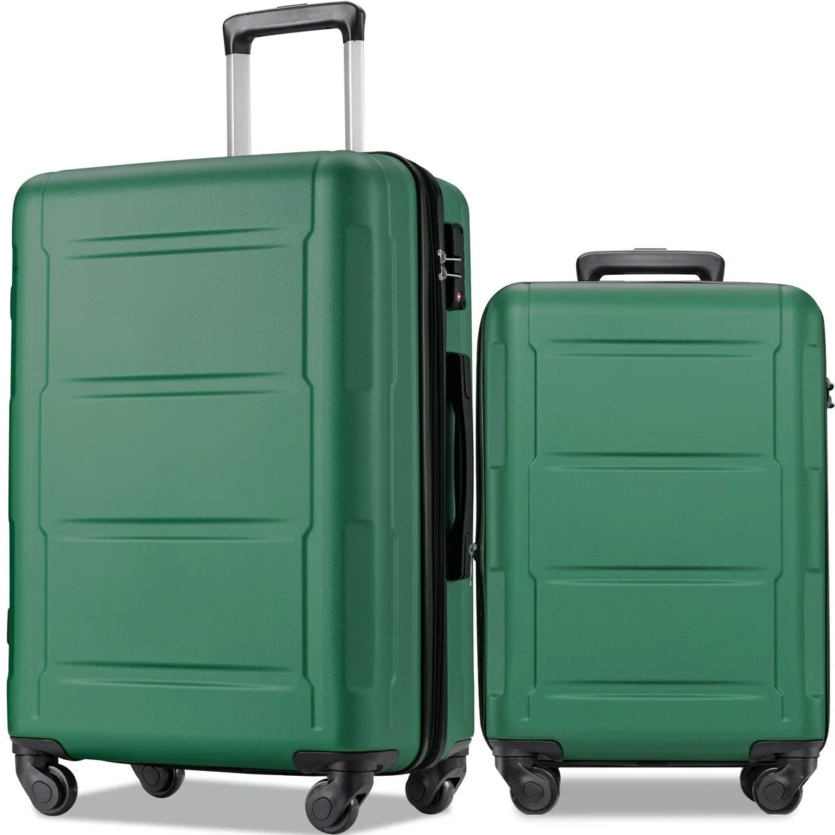 Expanable Spinner Wheel 2 Piece Luggage Set ABS Lightweight Suitcase with TSA Lock 20inch 28inch