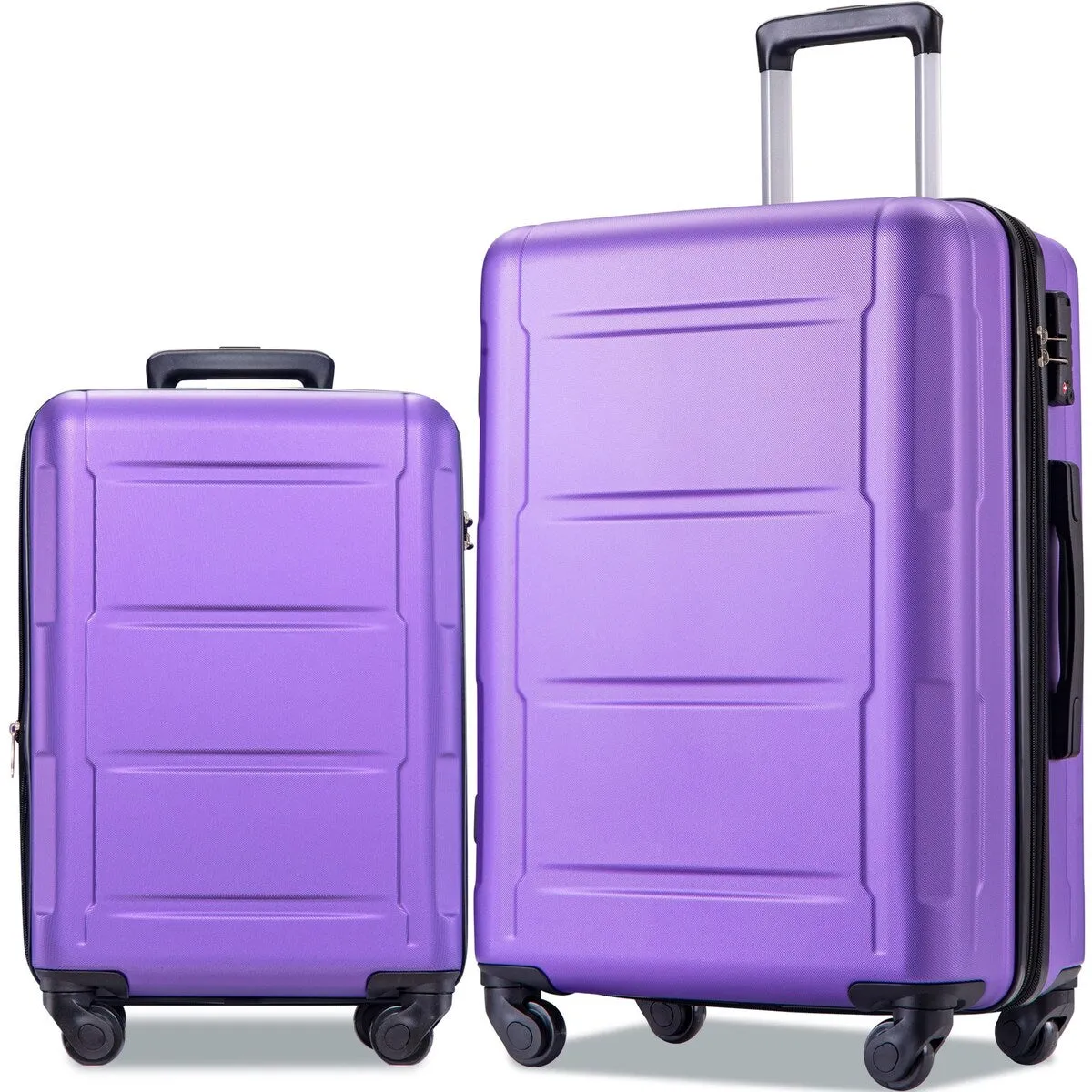 Expanable Spinner Wheel 2 Piece Luggage Set ABS Lightweight Suitcase with TSA Lock 20inch 28inch