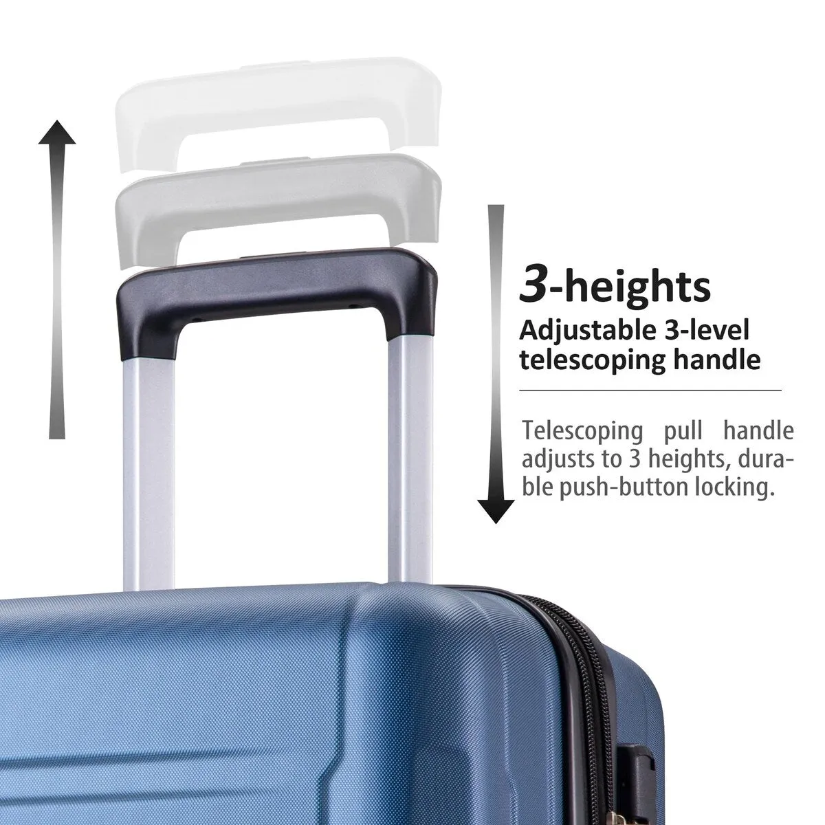 Expanable Spinner Wheel 2 Piece Luggage Set ABS Lightweight Suitcase with TSA Lock 20inch 28inch