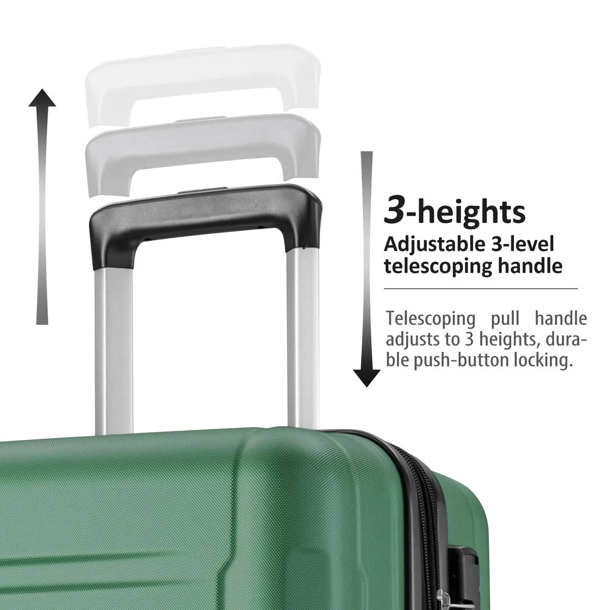Expanable Spinner Wheel 2 Piece Luggage Set ABS Lightweight Suitcase with TSA Lock 20inch 28inch