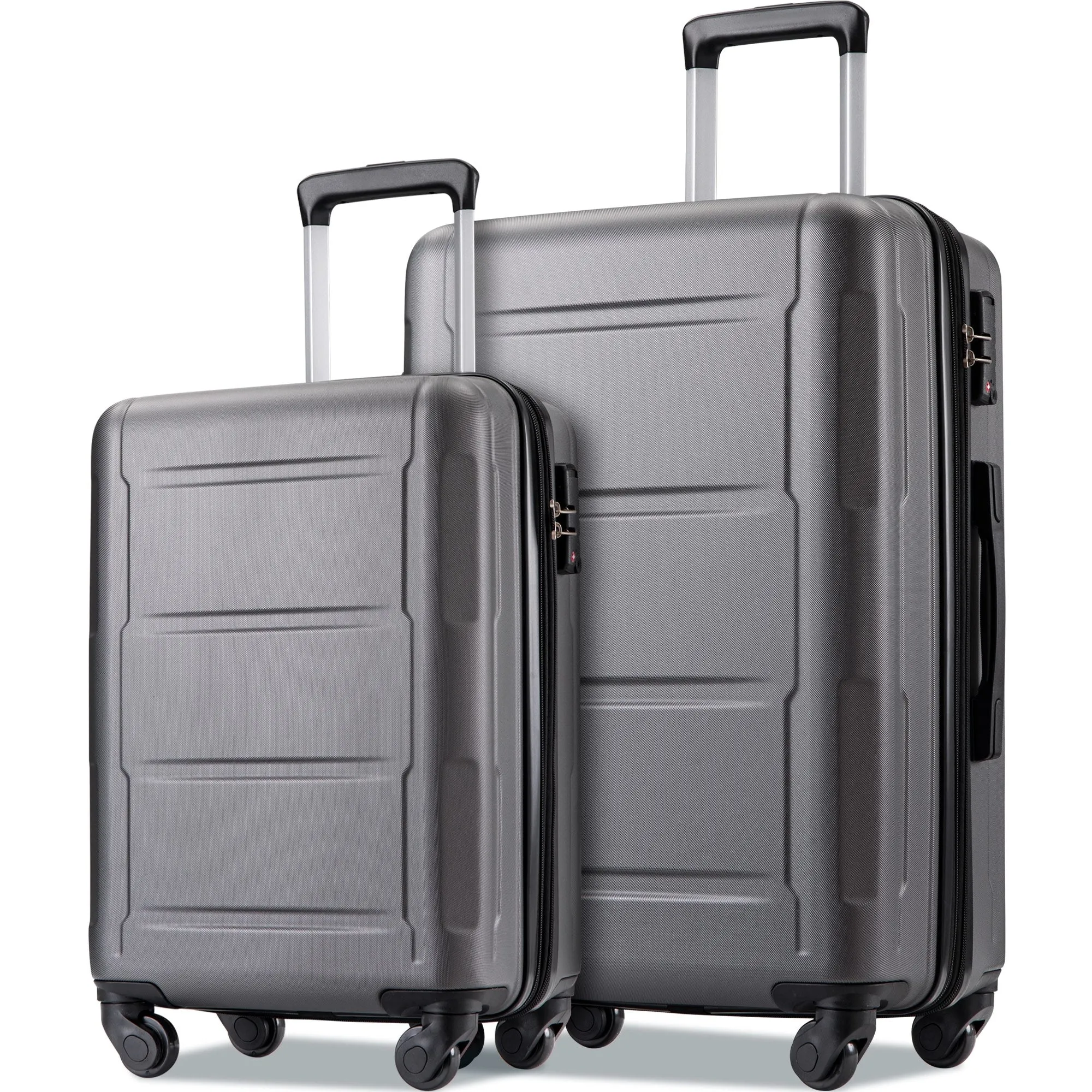 Expanable Spinner Wheel 2 Piece Luggage Set ABS Lightweight Suitcase with TSA Lock 20" 24"