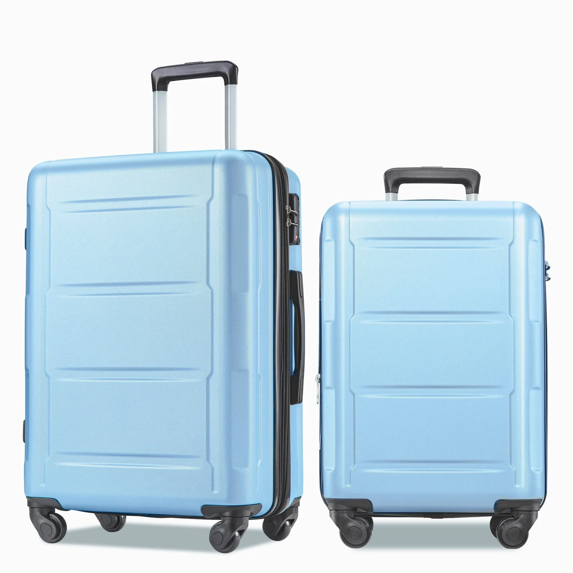 Expanable Spinner Wheel 2 Piece Luggage Set ABS Lightweight Suitcase with TSA Lock 20" 24"
