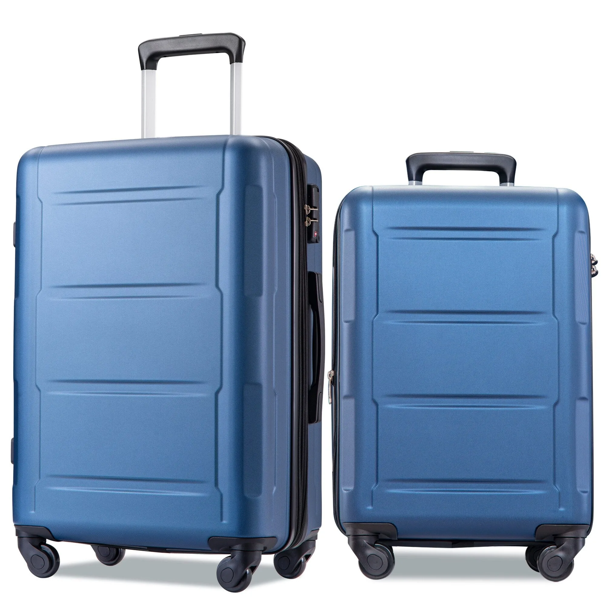 Expanable Spinner Wheel 2 Piece Luggage Set ABS Lightweight Suitcase with TSA Lock 20" 24"