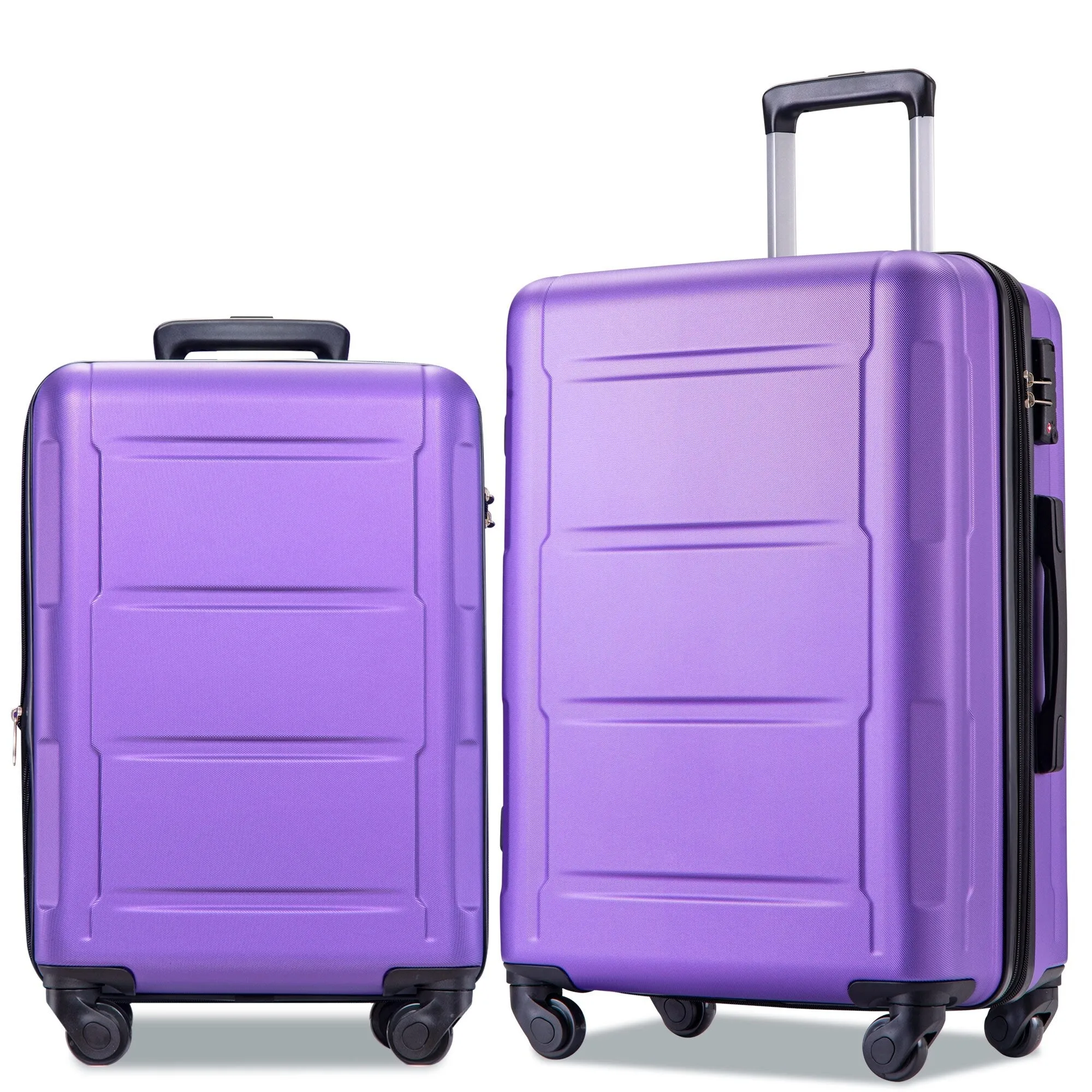 Expanable Spinner Wheel 2 Piece Luggage Set ABS Lightweight Suitcase with TSA Lock 20" 24"