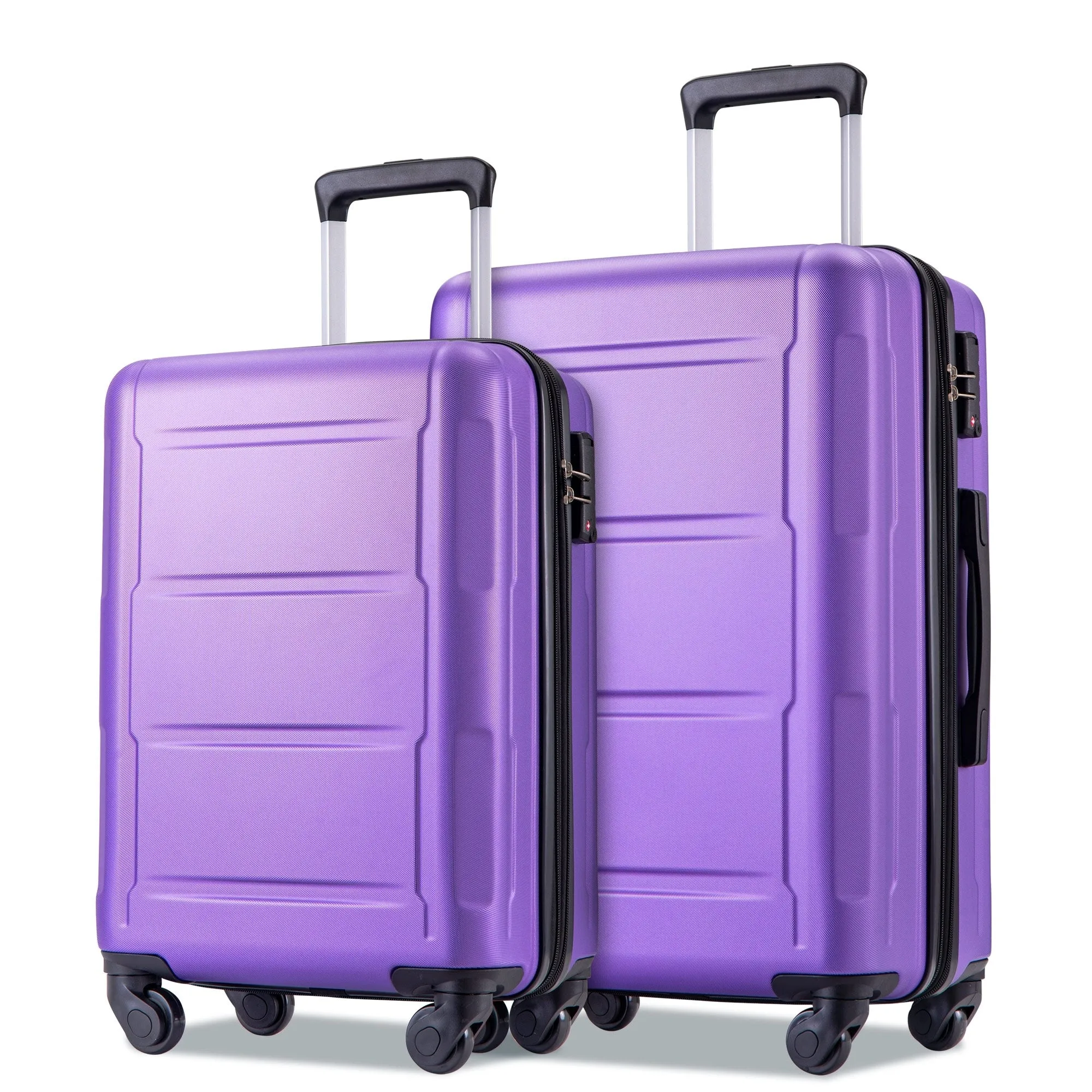 Expanable Spinner Wheel 2 Piece Luggage Set ABS Lightweight Suitcase with TSA Lock 20" 24"