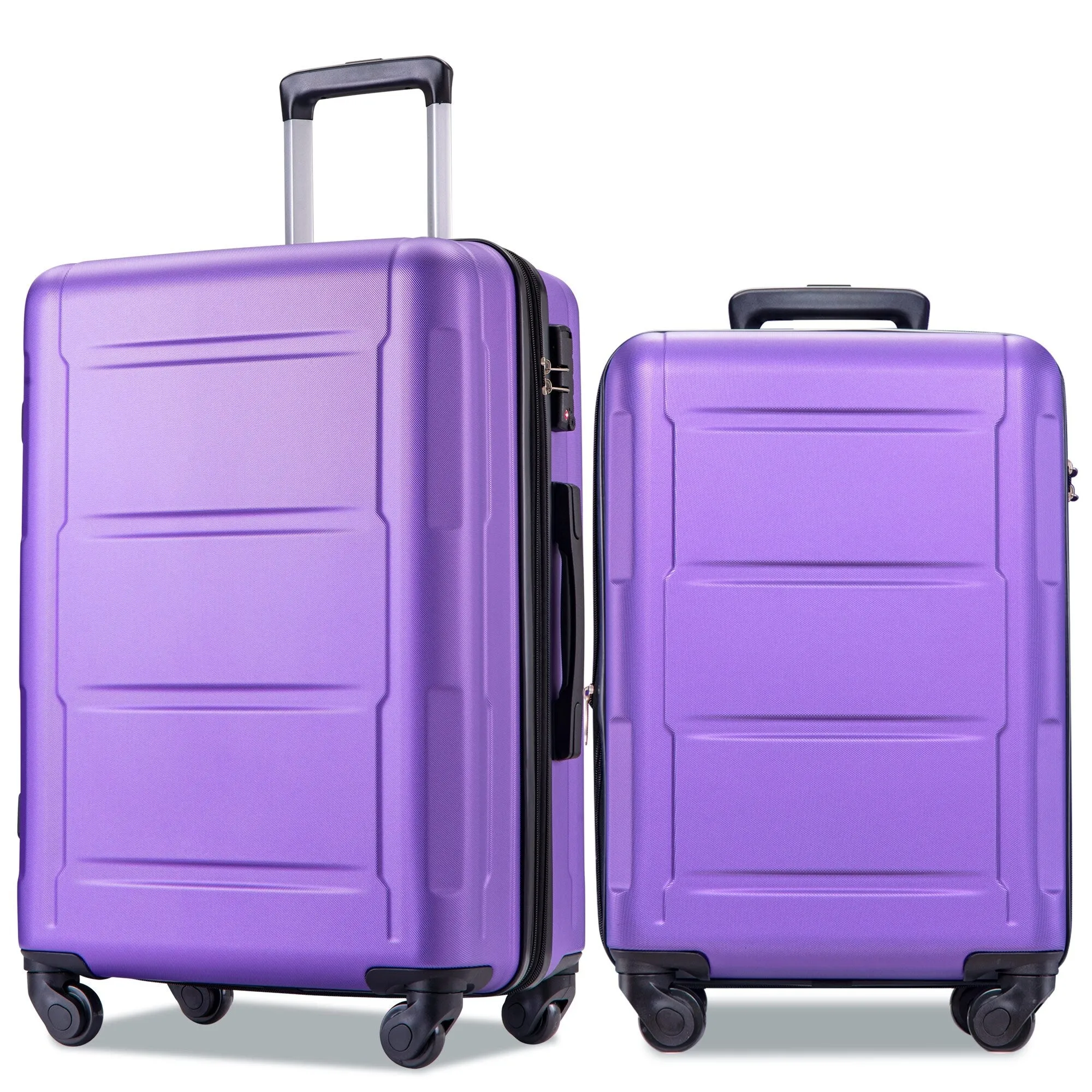 Expanable Spinner Wheel 2 Piece Luggage Set ABS Lightweight Suitcase with TSA Lock 20" 24"