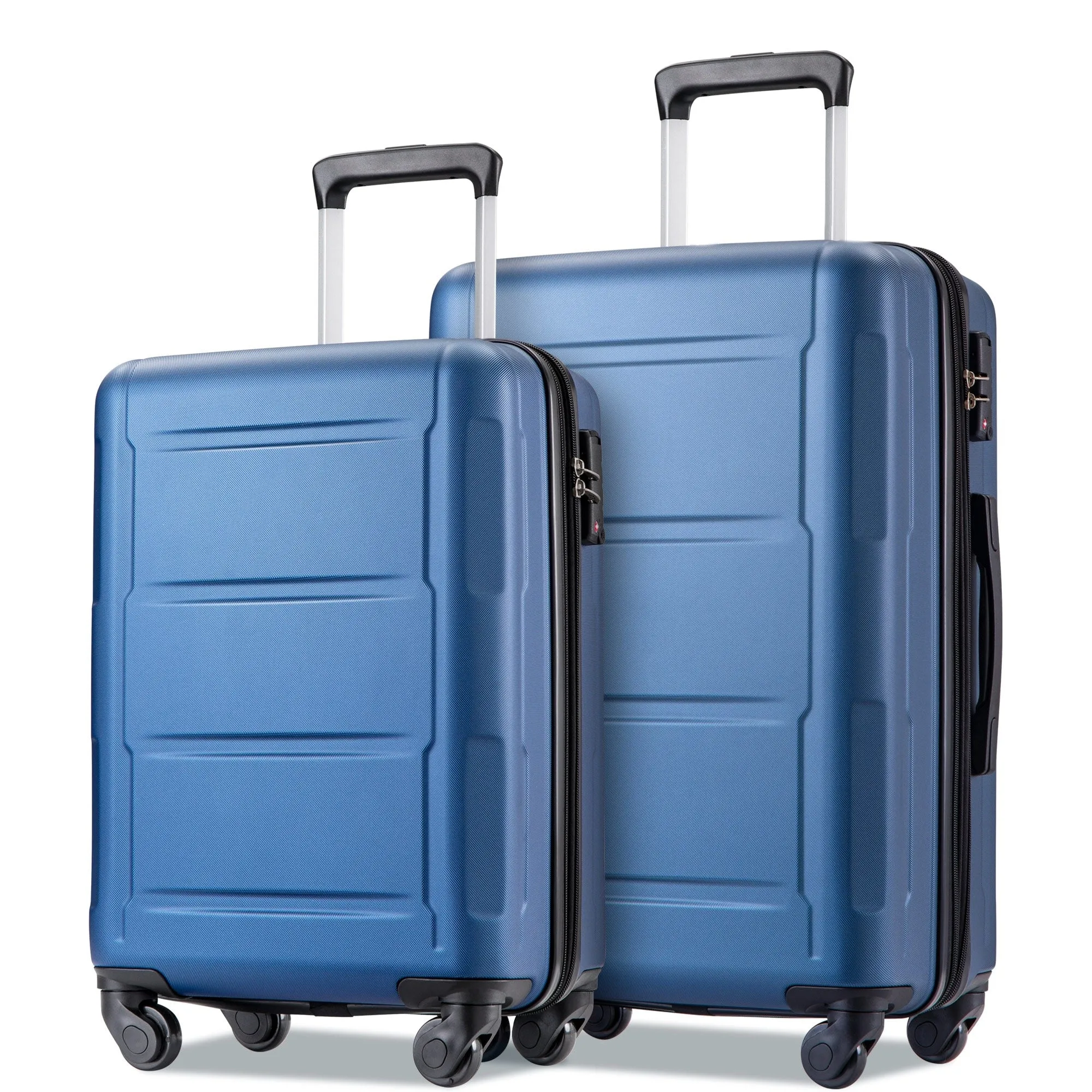 Expanable Spinner Wheel 2 Piece Luggage Set ABS Lightweight Suitcase with TSA Lock 20" 24"