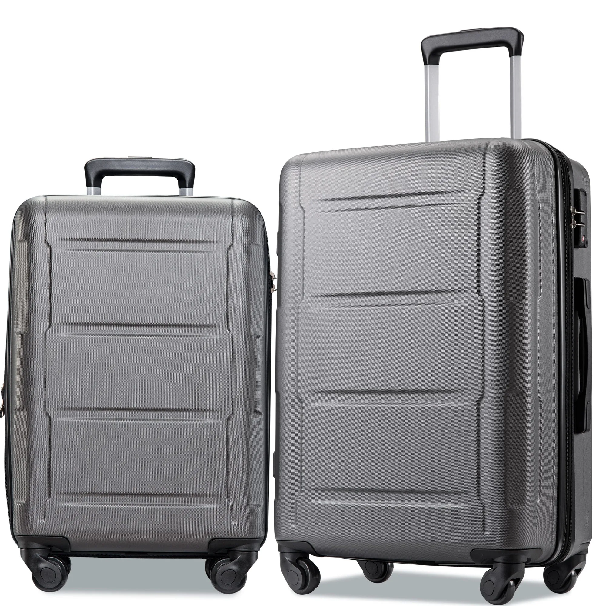 Expanable Spinner Wheel 2 Piece Luggage Set ABS Lightweight Suitcase with TSA Lock 20" 24"