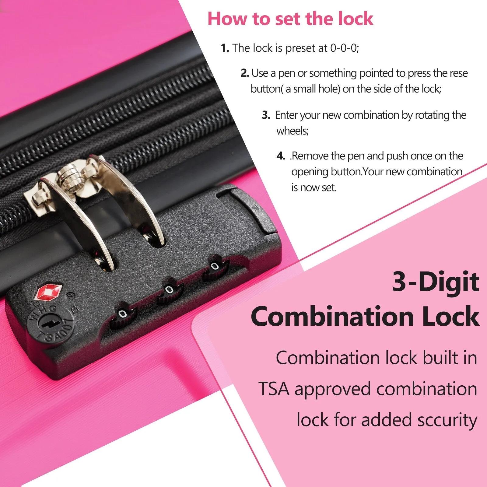 Expansion Hardshell Luggage Sets with TSA Lock & Spinner, 20''24''28''