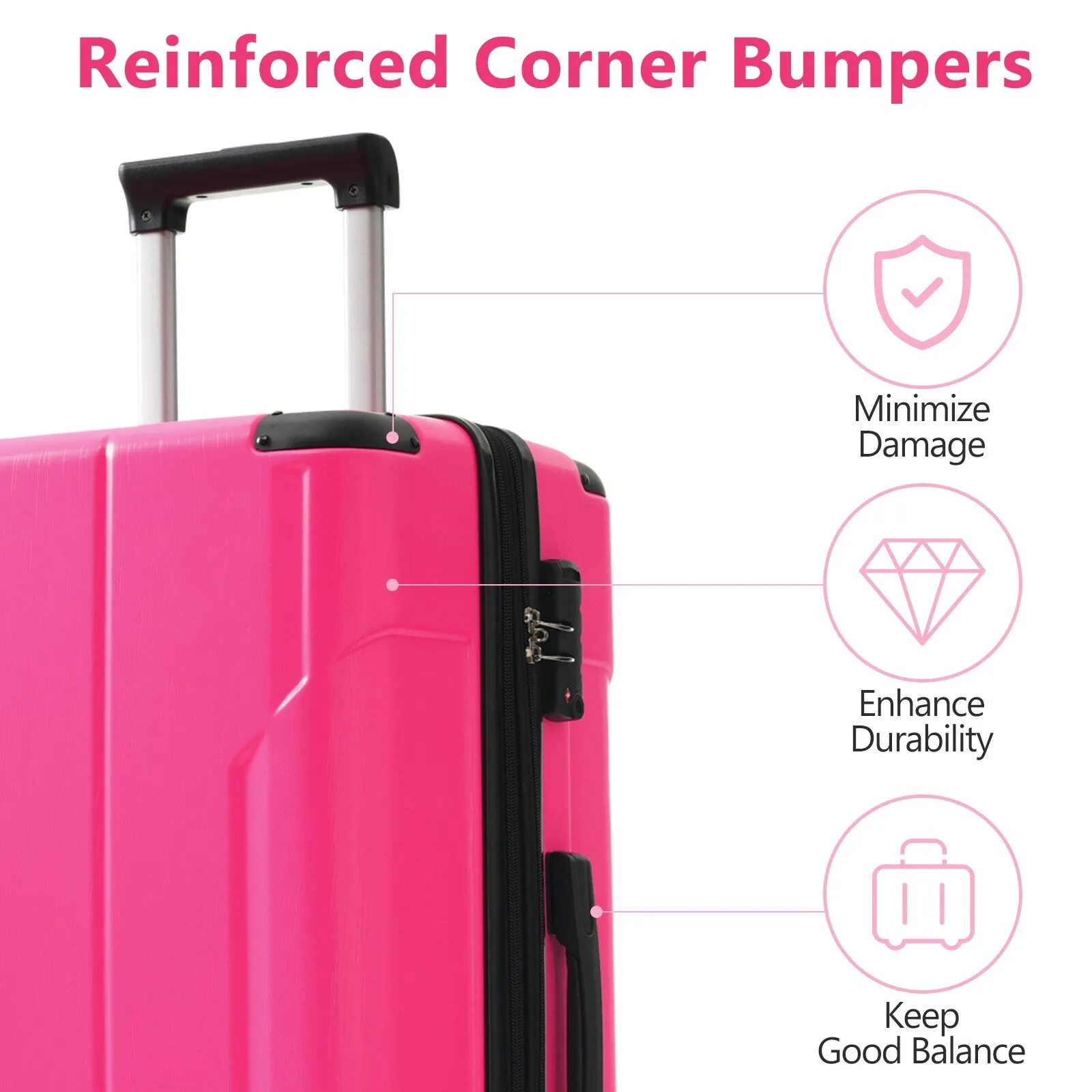 Expansion Hardshell Luggage Sets with TSA Lock & Spinner, 20''24''28''