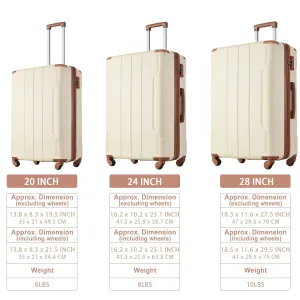 Expansion Hardshell Luggage Sets with TSA Lock & Spinner, 20''24''28''