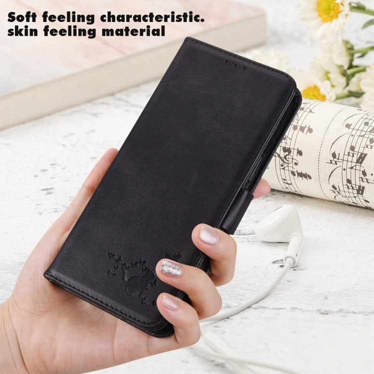 For Xiaomi Mi 11 Embossed Cat Butterflies Pattern Horizontal Flip Leather Case with Card Slot