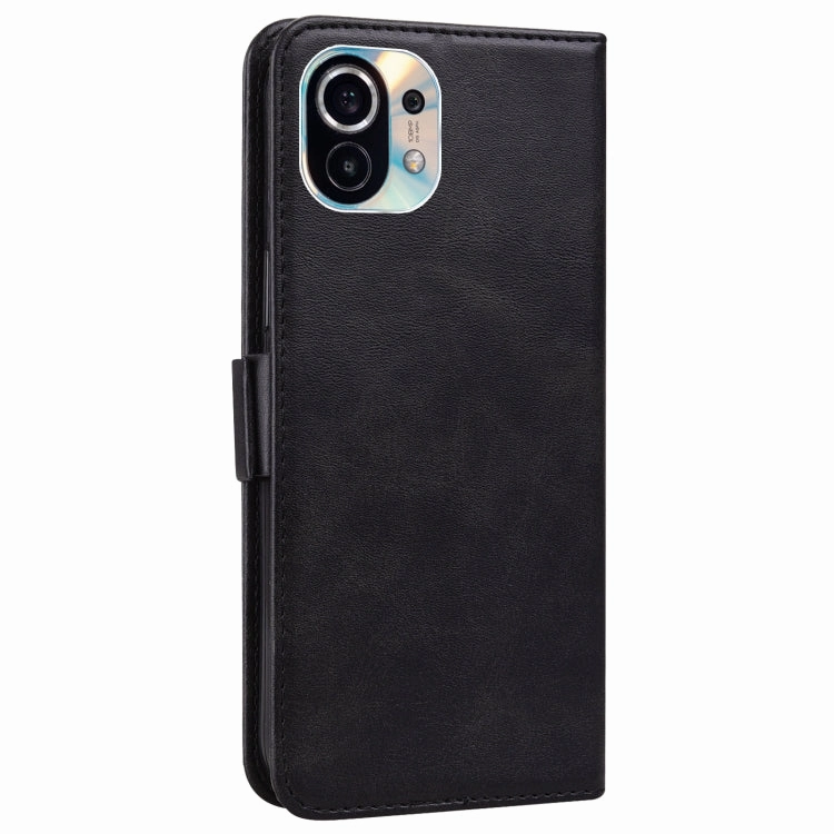For Xiaomi Mi 11 Embossed Cat Butterflies Pattern Horizontal Flip Leather Case with Card Slot