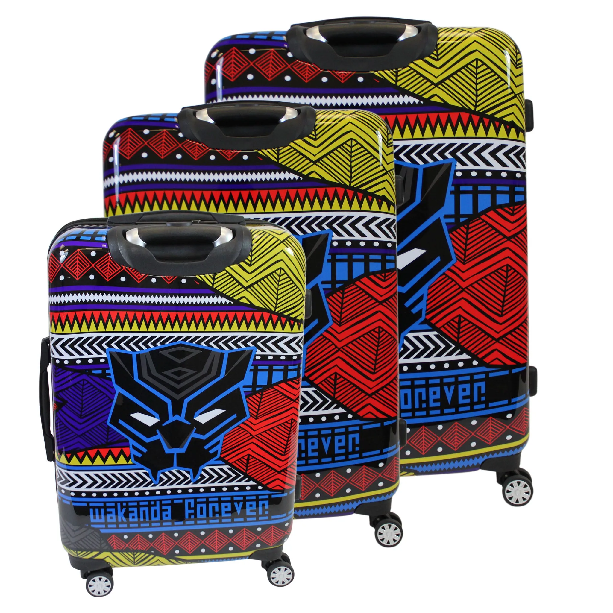 ful Marvel Black Panther 3 Piece Set (21"/25"/29") 4-Wheel Luggage Sets