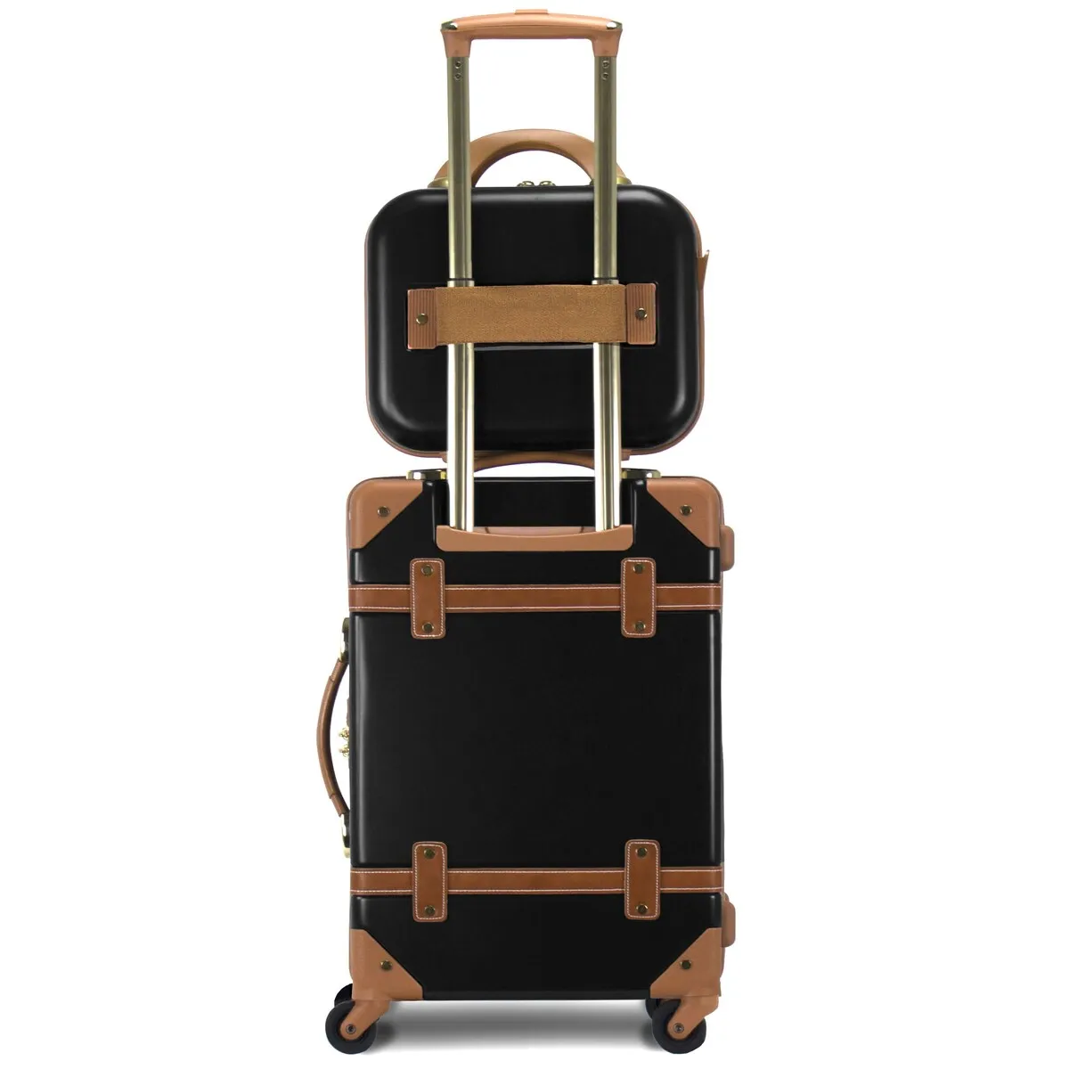 Gatsby 2 Piece Hardside Carry-On Luggage Set Black