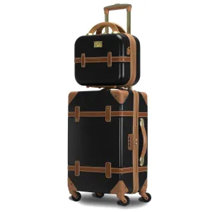Gatsby 2 Piece Hardside Carry-On Luggage Set Black