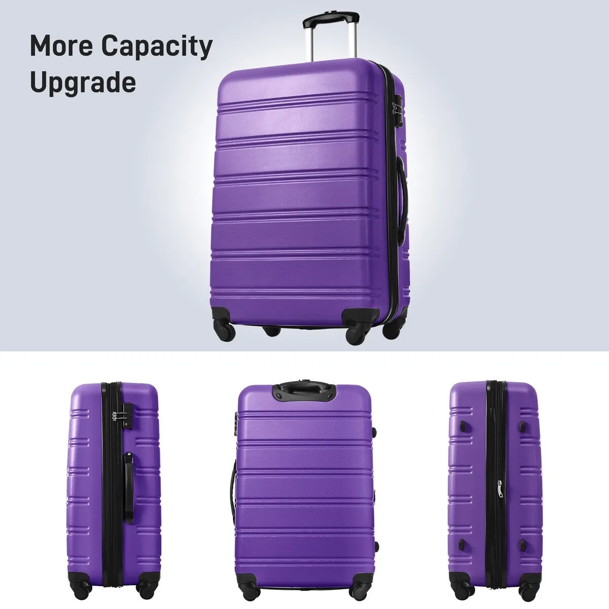 Hardshell Luggage Sets 2Pcs   Bag Spinner Suitcase with TSA Lock Lightweight 20"   28"