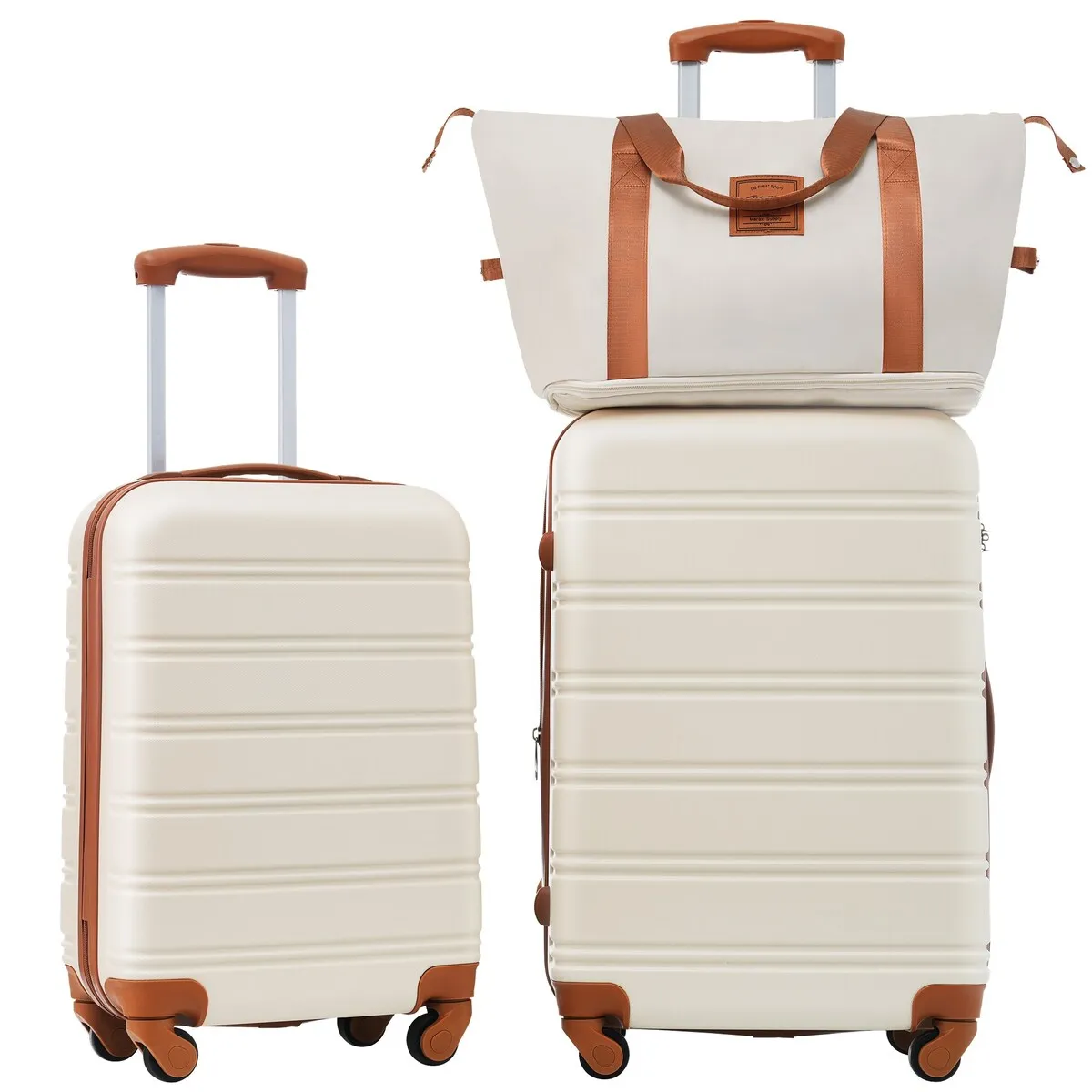 Hardshell Luggage Sets 2Pcs   bag Spinner Suitcase with TSA Lock Lightweight