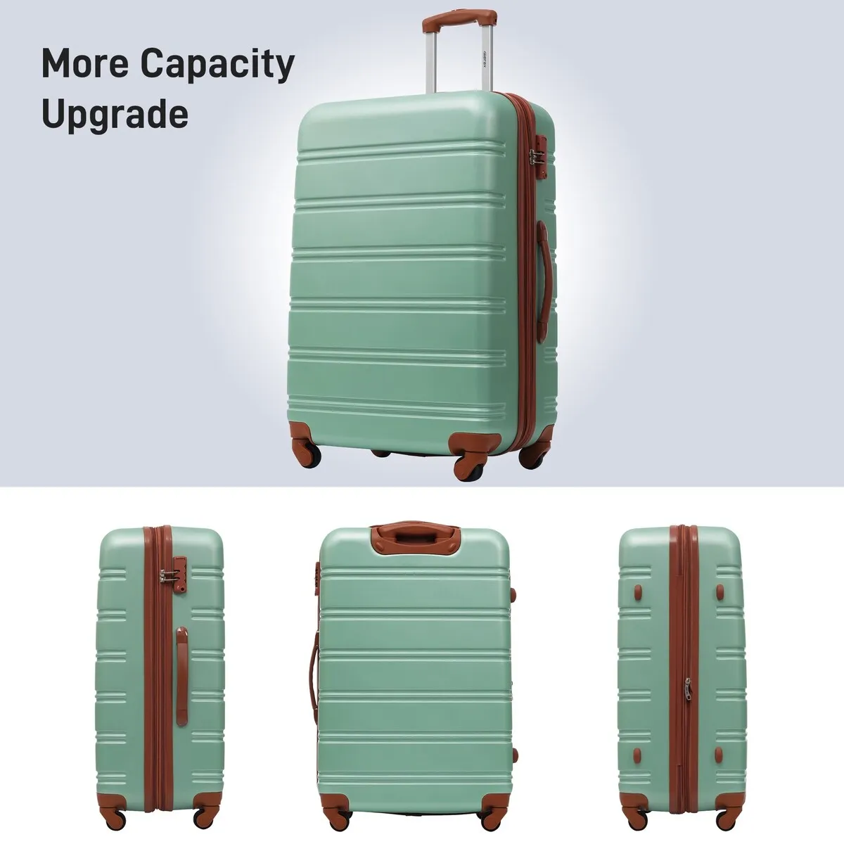 Hardshell Luggage Sets 2Pcs   bag Spinner Suitcase with TSA Lock Lightweight