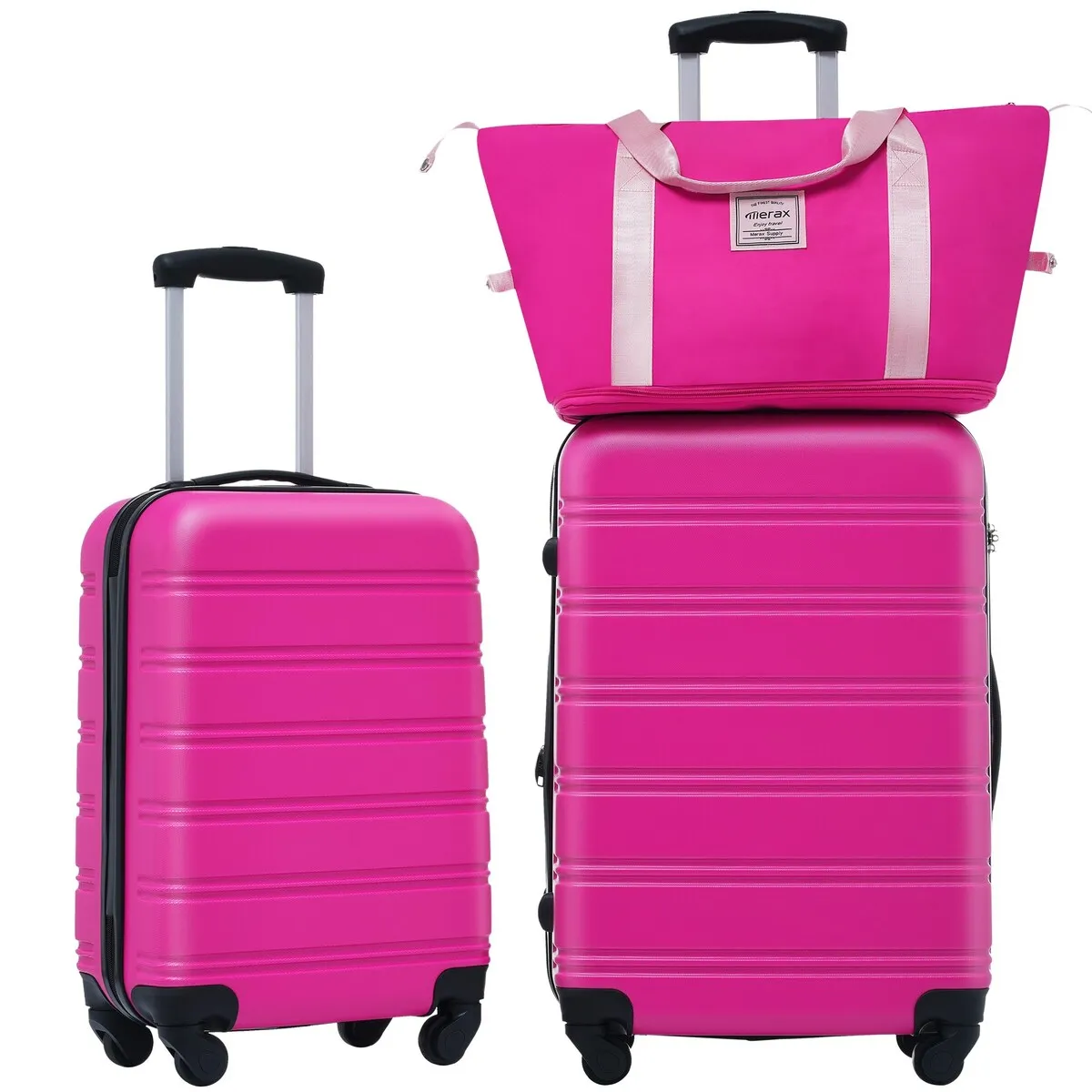 Hardshell Luggage Sets 2Pcs   bag Spinner Suitcase with TSA Lock Lightweight