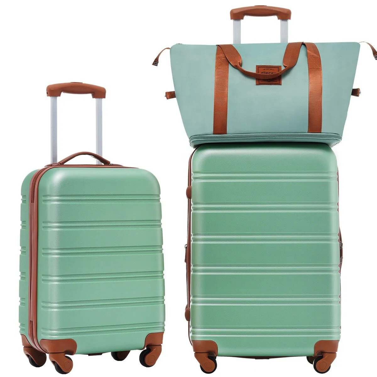 Hardshell Luggage Sets 2Pcs   bag Spinner Suitcase with TSA Lock Lightweight