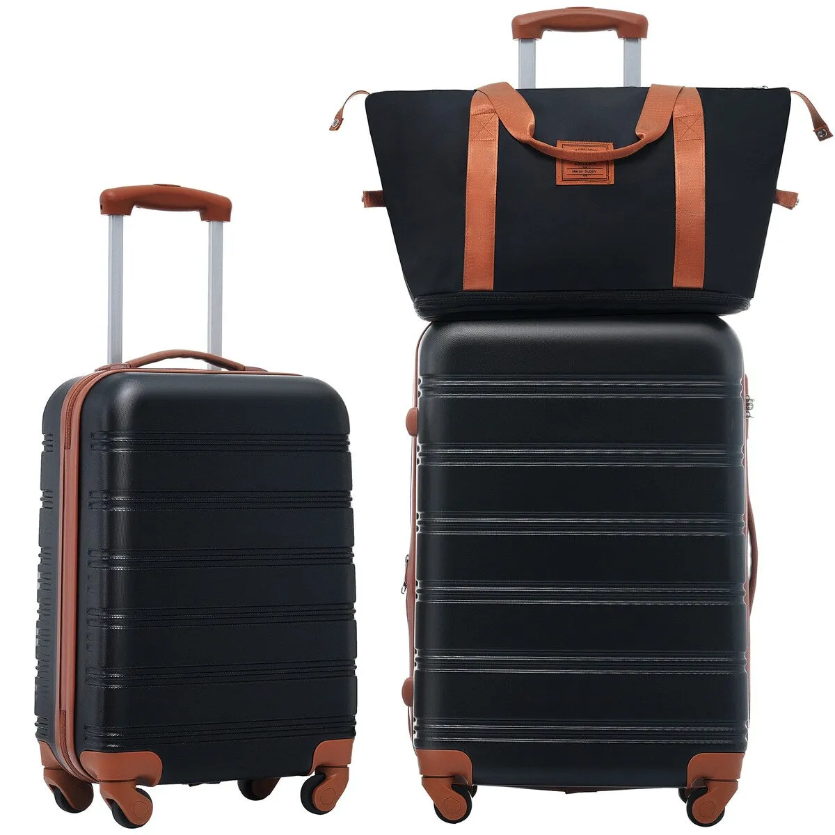 Hardshell Luggage Sets 2Pcs   bag Spinner Suitcase with TSA Lock Lightweight