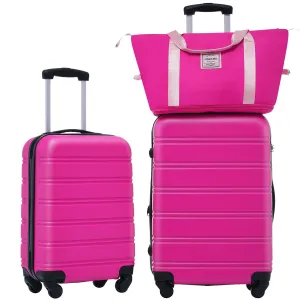 Hardshell Luggage Sets 2Pcs   bag Spinner Suitcase with TSA Lock Lightweight