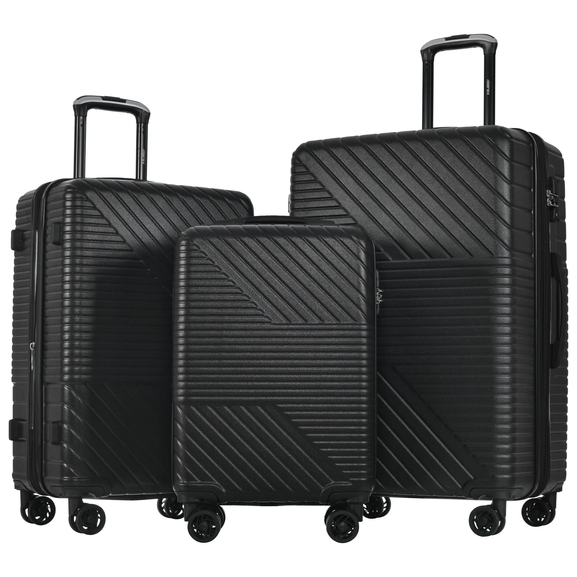 Hardshell Luggage Sets 3 Piece double spinner 8 wheels Suitcase with TSA Lock Lightweight 20''24''28''