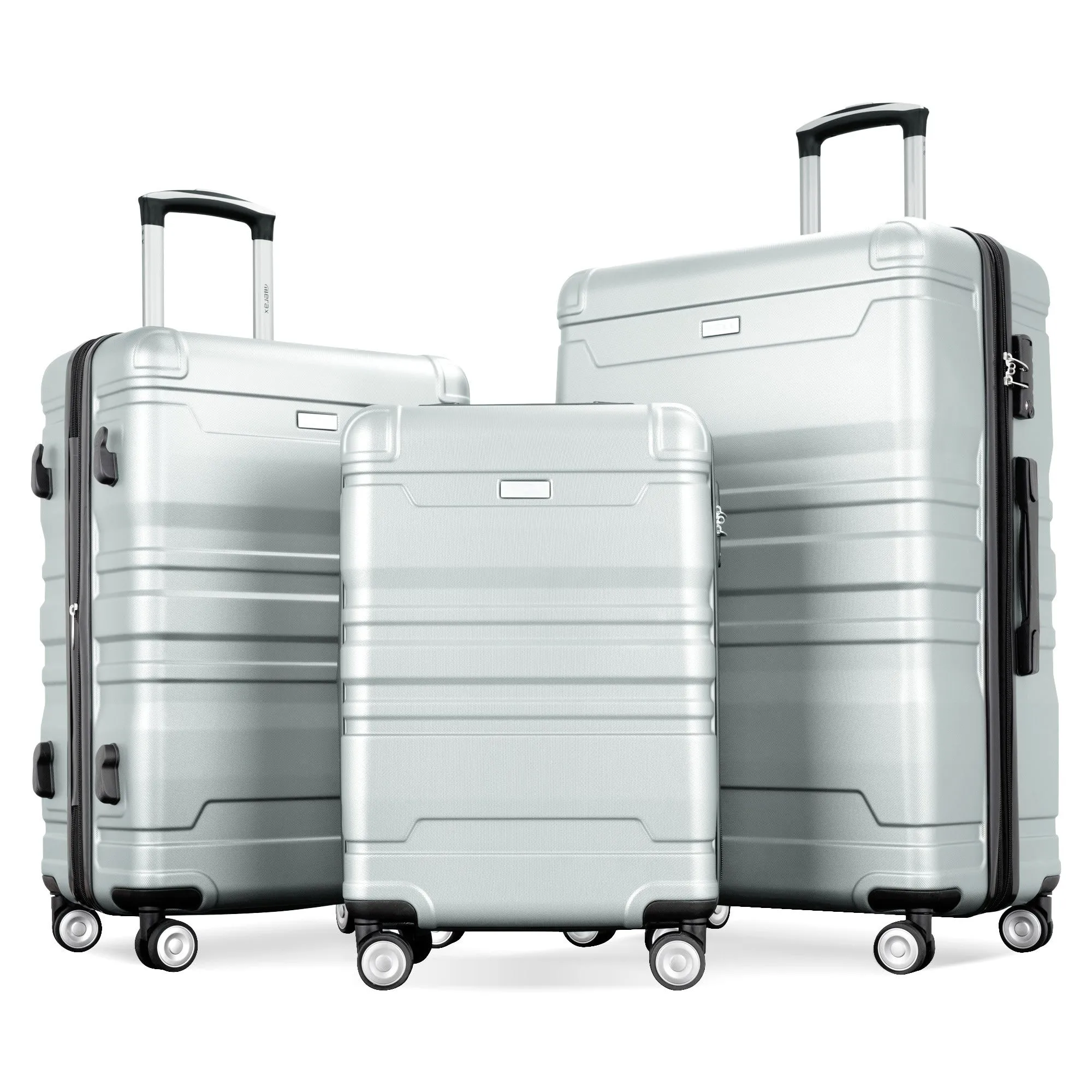 Hardside Suitcase sets 3 Piece Luggage Sets with TSA Lock 20''24''28''