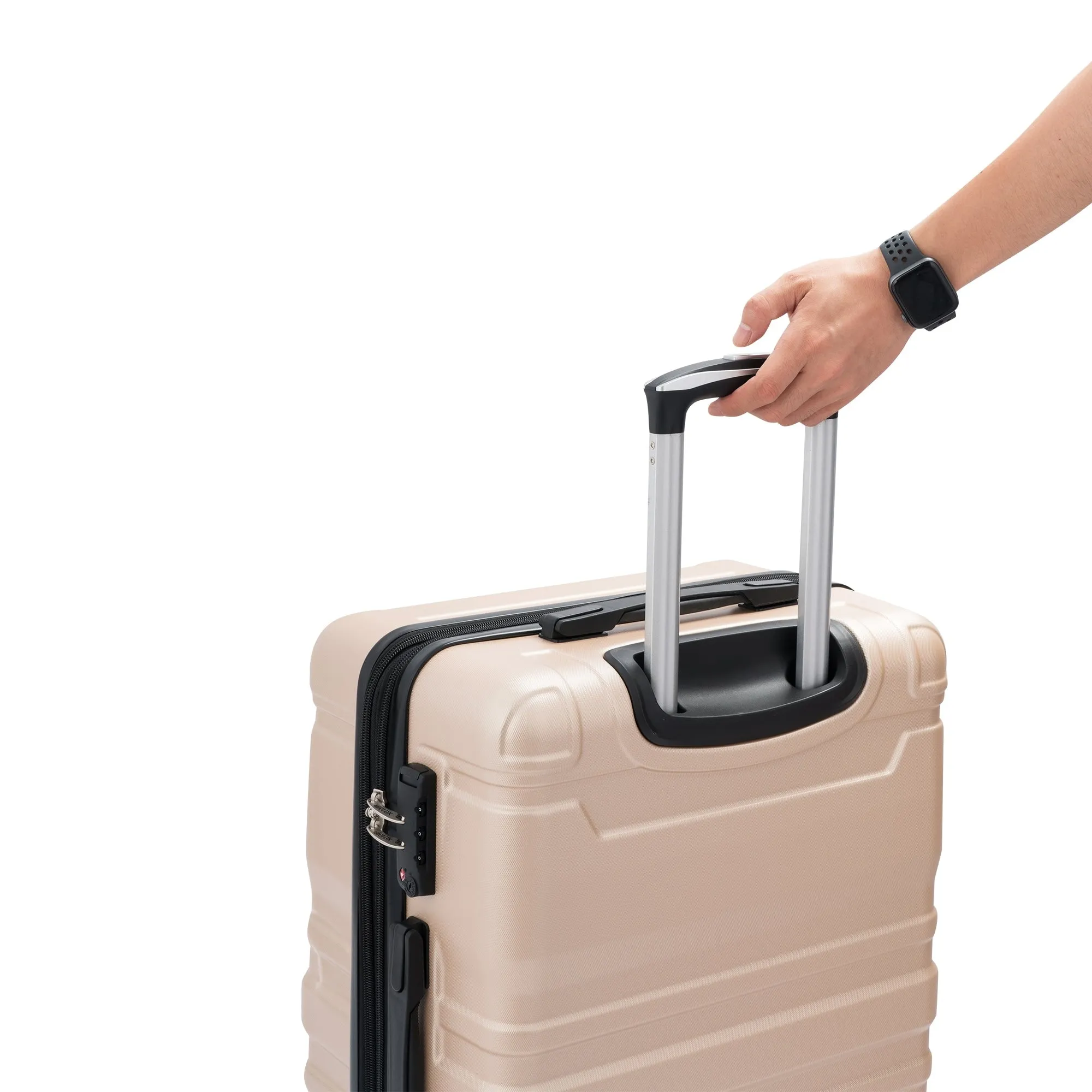 Hardside Suitcase sets 3 Piece Luggage Sets with TSA Lock 20''24''28''
