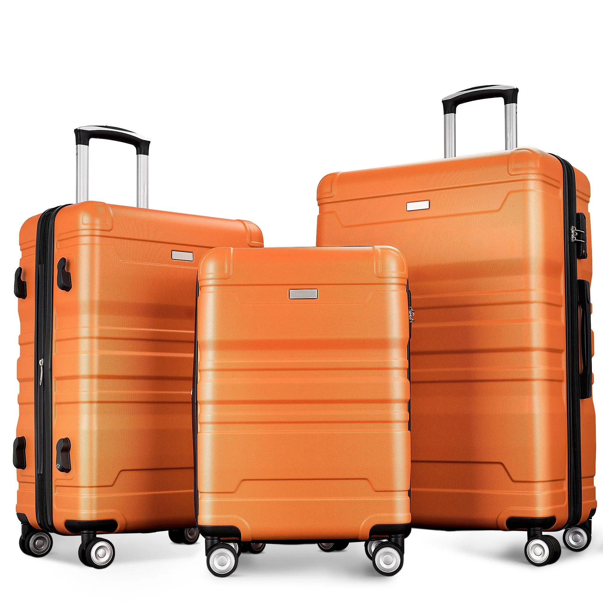 Hardside Suitcase sets 3 Piece Luggage Sets with TSA Lock 20''24''28''
