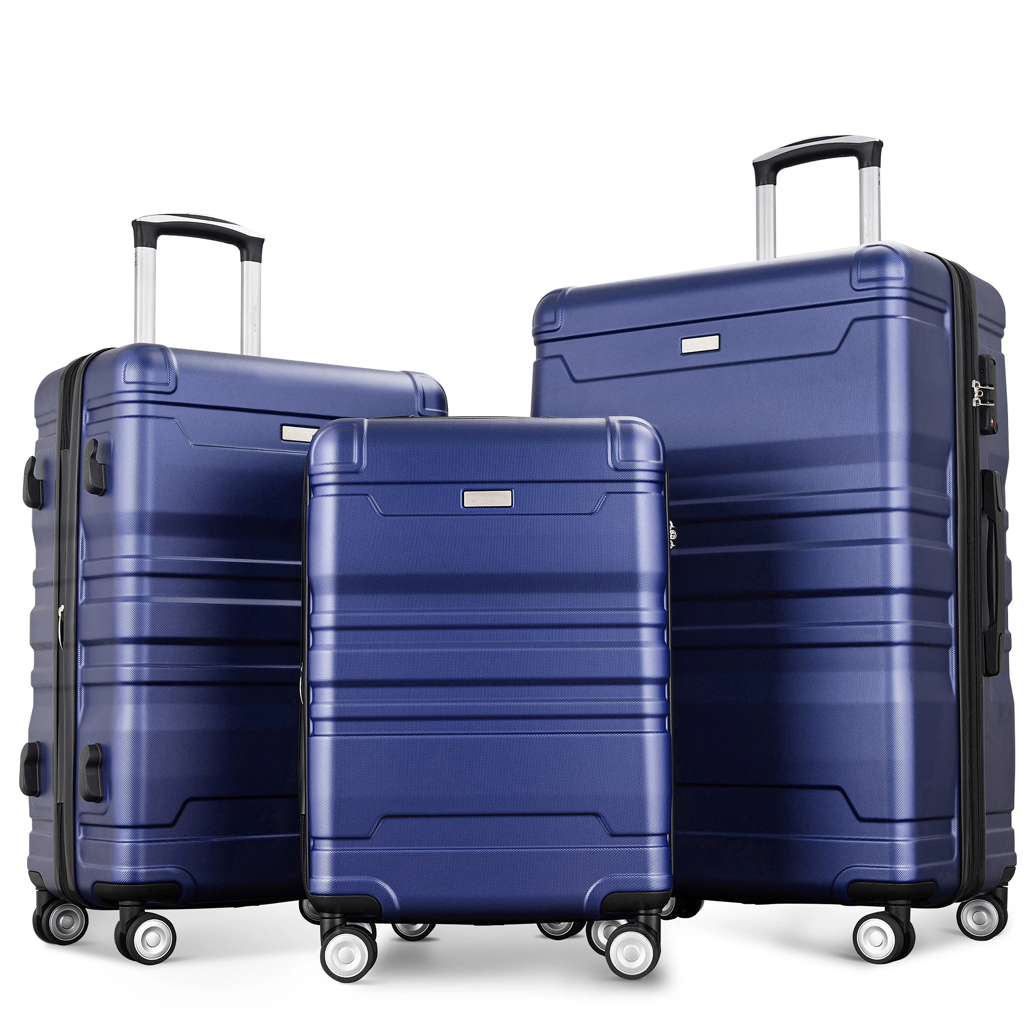 Hardside Suitcase sets 3 Piece Luggage Sets with TSA Lock 20''24''28''