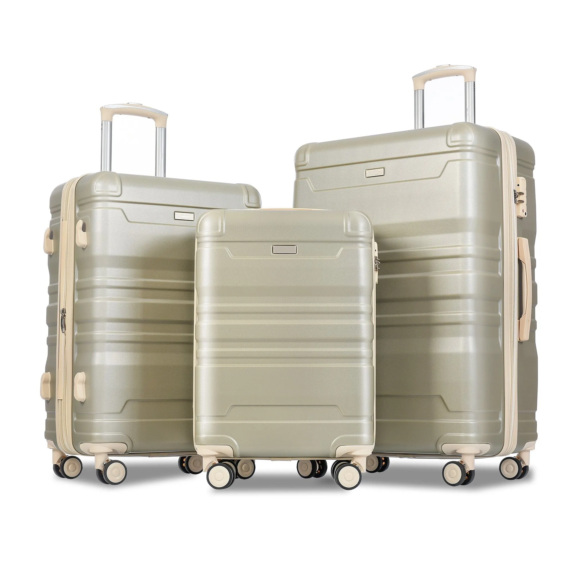 Hardside Suitcase sets 3 Piece Luggage Sets with TSA Lock 20''24''28''