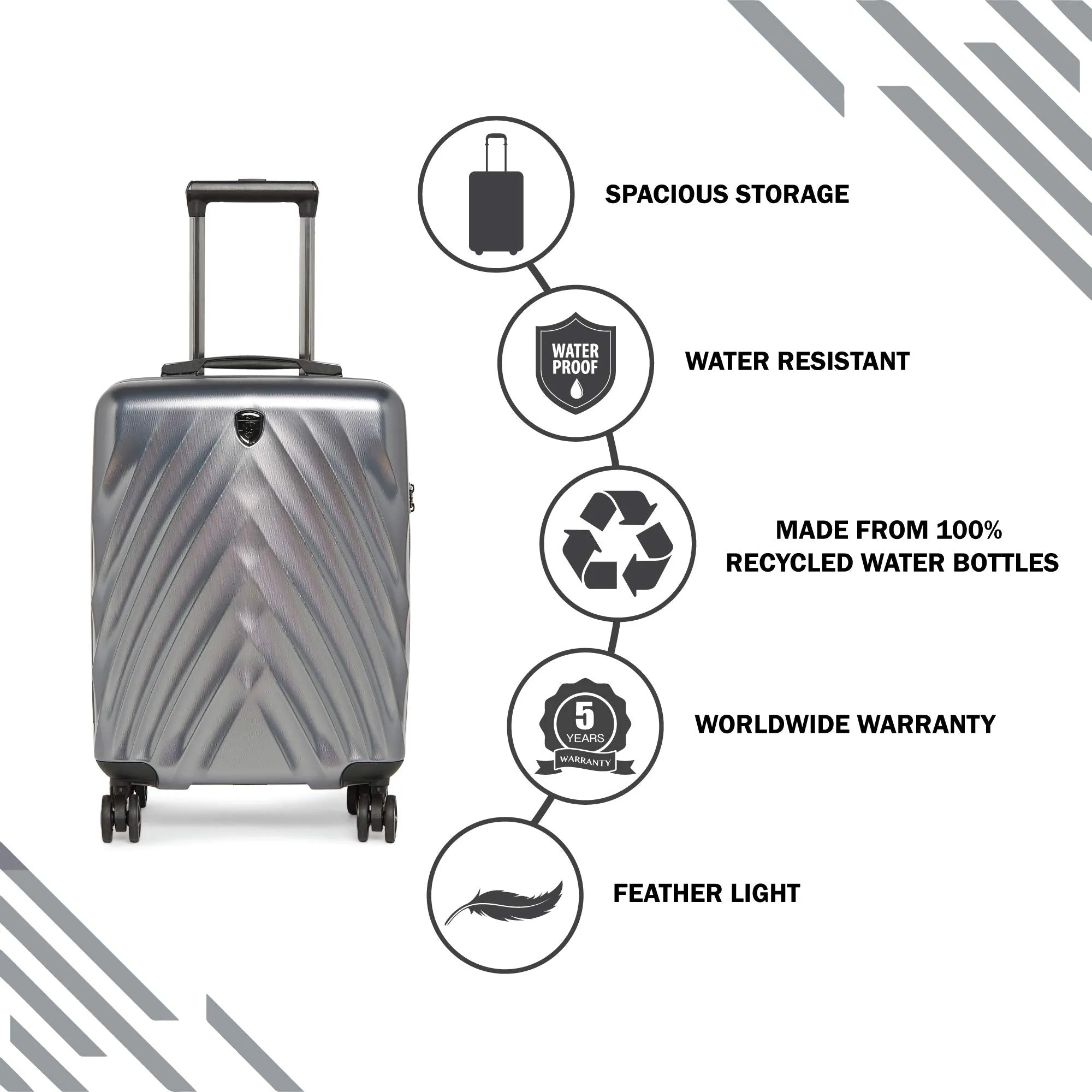 Heys America EcoLite 21" 4-Wheel Carry-On Luggage