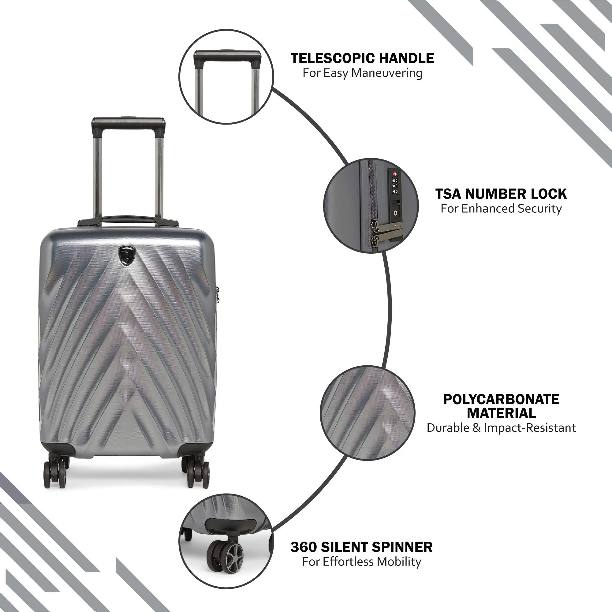 Heys America EcoLite 21" 4-Wheel Carry-On Luggage