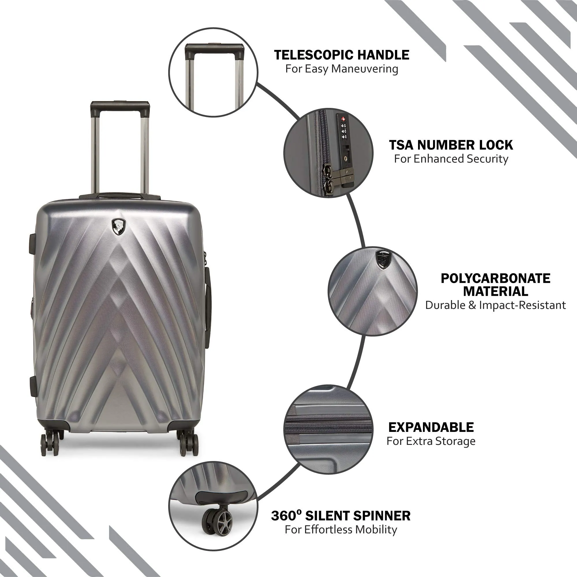 Heys America EcoLite 26" 4-Wheel Medium Luggage