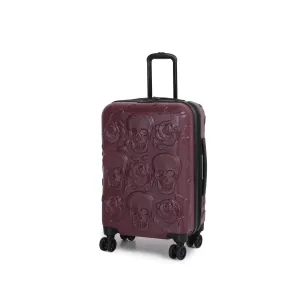 IT Luggage Duraliton - Skulls   Roses 22" Carry-On 8 Wheel Glider Expandable Trolley Case