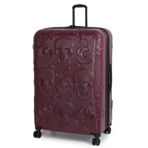 IT Luggage Duraliton - Skulls   Roses 32" 8 Wheel Glider Expandable Trolley Case