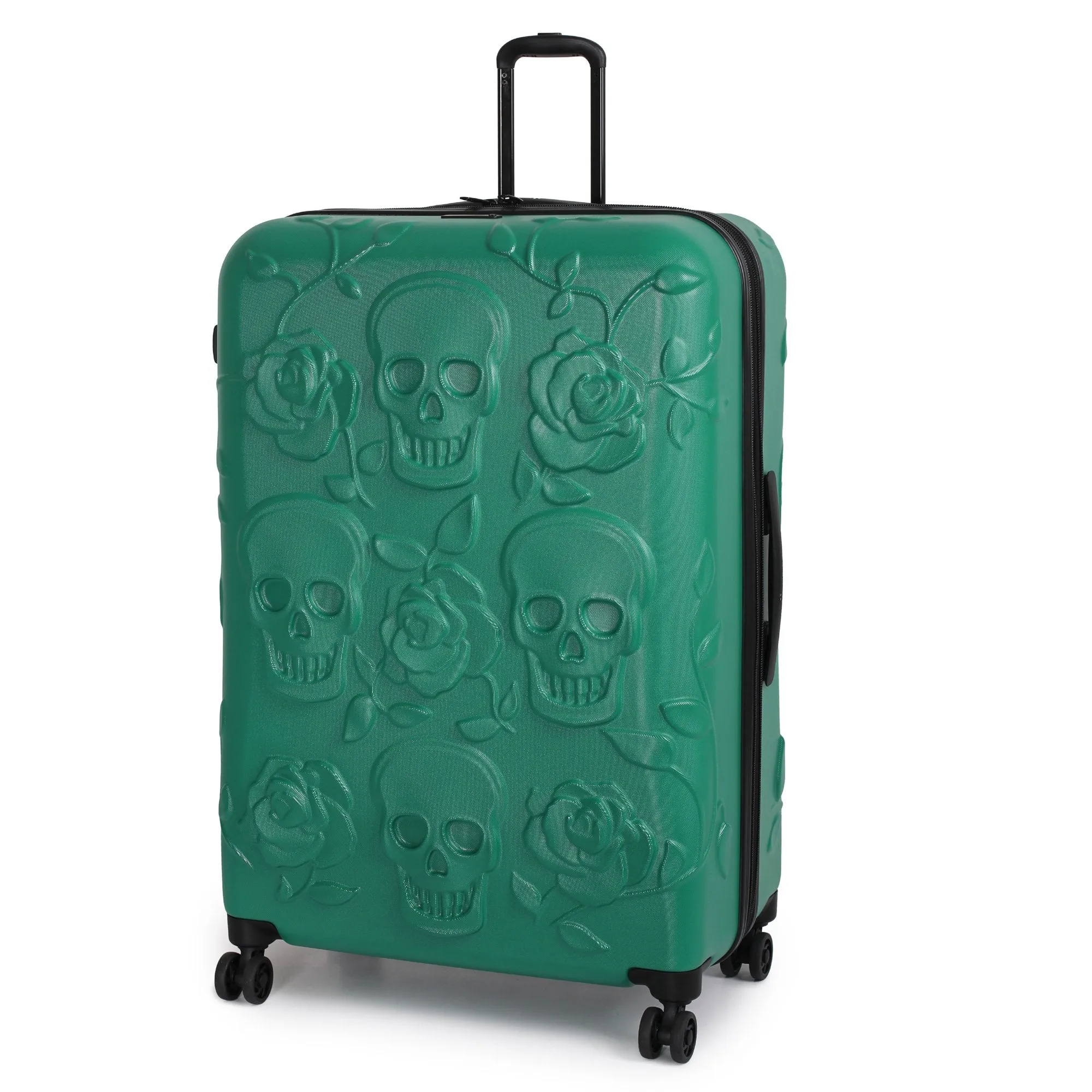 IT Luggage Duraliton - Skulls   Roses 32" 8 Wheel Glider Expandable Trolley Case