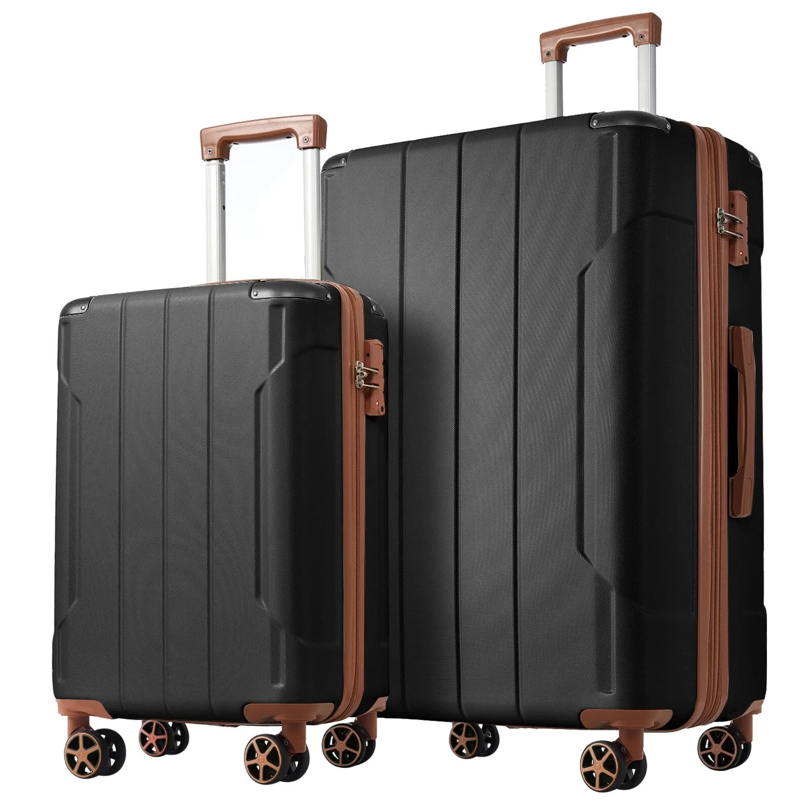 Lightweight and Expandable 28" Suitcases with Universal Wheels, 2 Piece Luggage Sets with TSA Combination LOCK (20"/28")