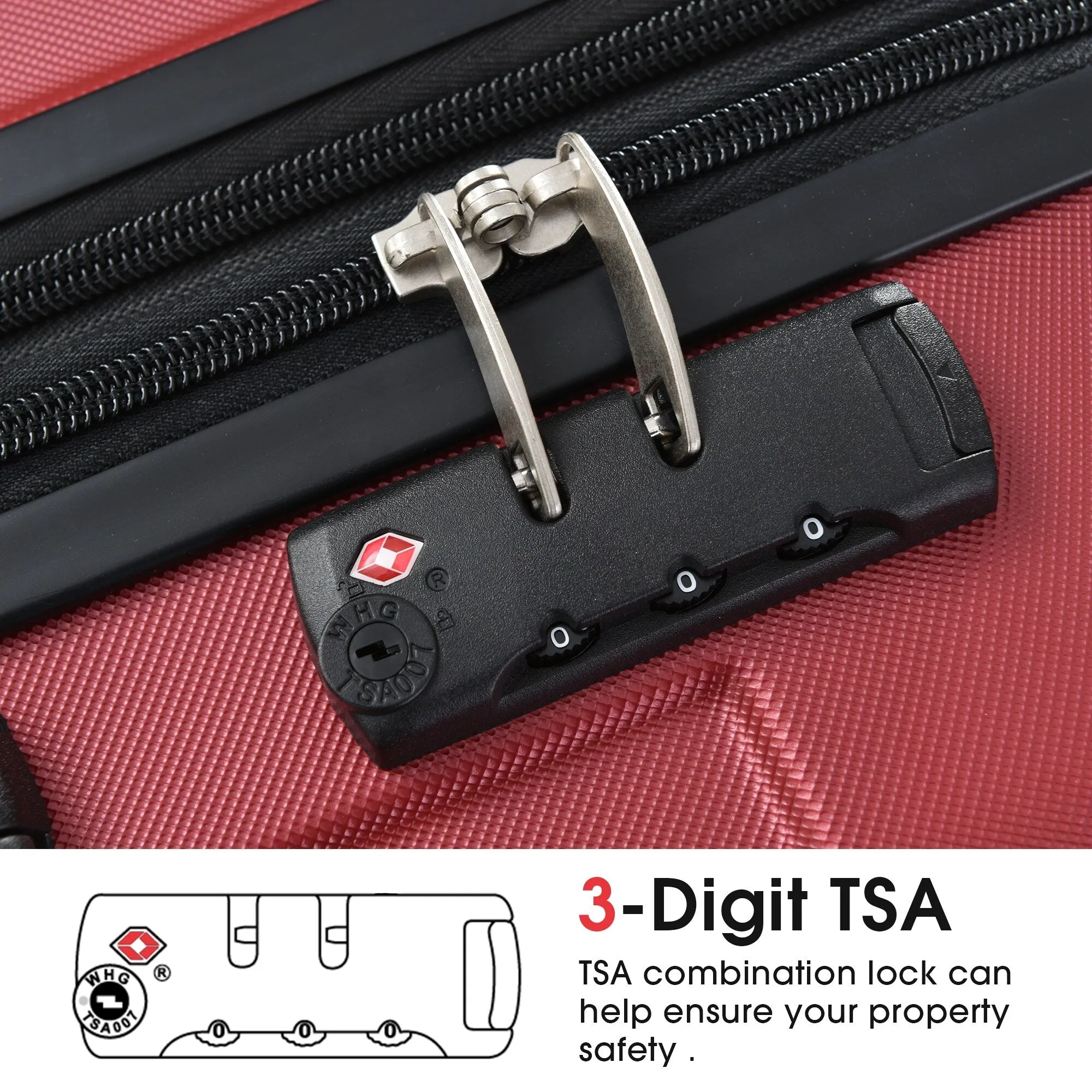 Lightweight and Expandable 28" Suitcases with Universal Wheels, 2 Piece Luggage Sets with TSA Combination LOCK (20"/28")