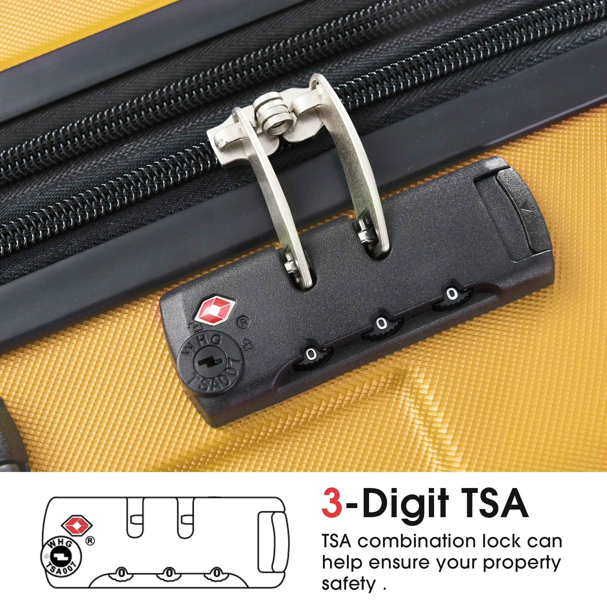 Lightweight and Expandable 28" Suitcases with Universal Wheels, 2 Piece Luggage Sets with TSA Combination LOCK (20"/28")