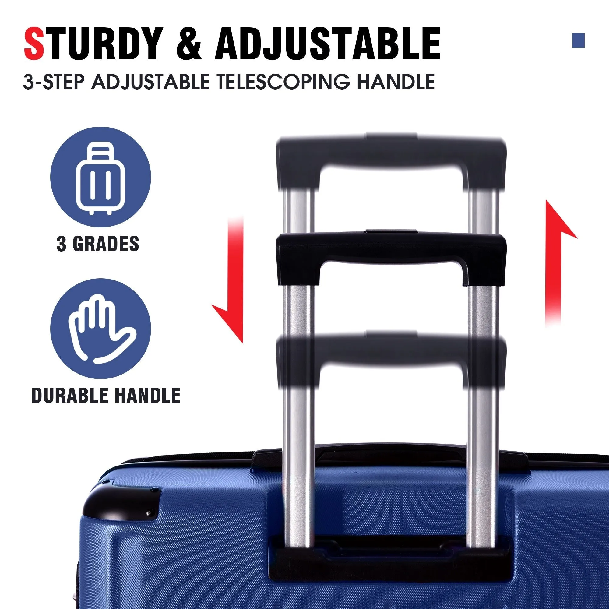 Lightweight and Expandable 28" Suitcases with Universal Wheels, 2 Piece Luggage Sets with TSA Combination LOCK (20"/28")