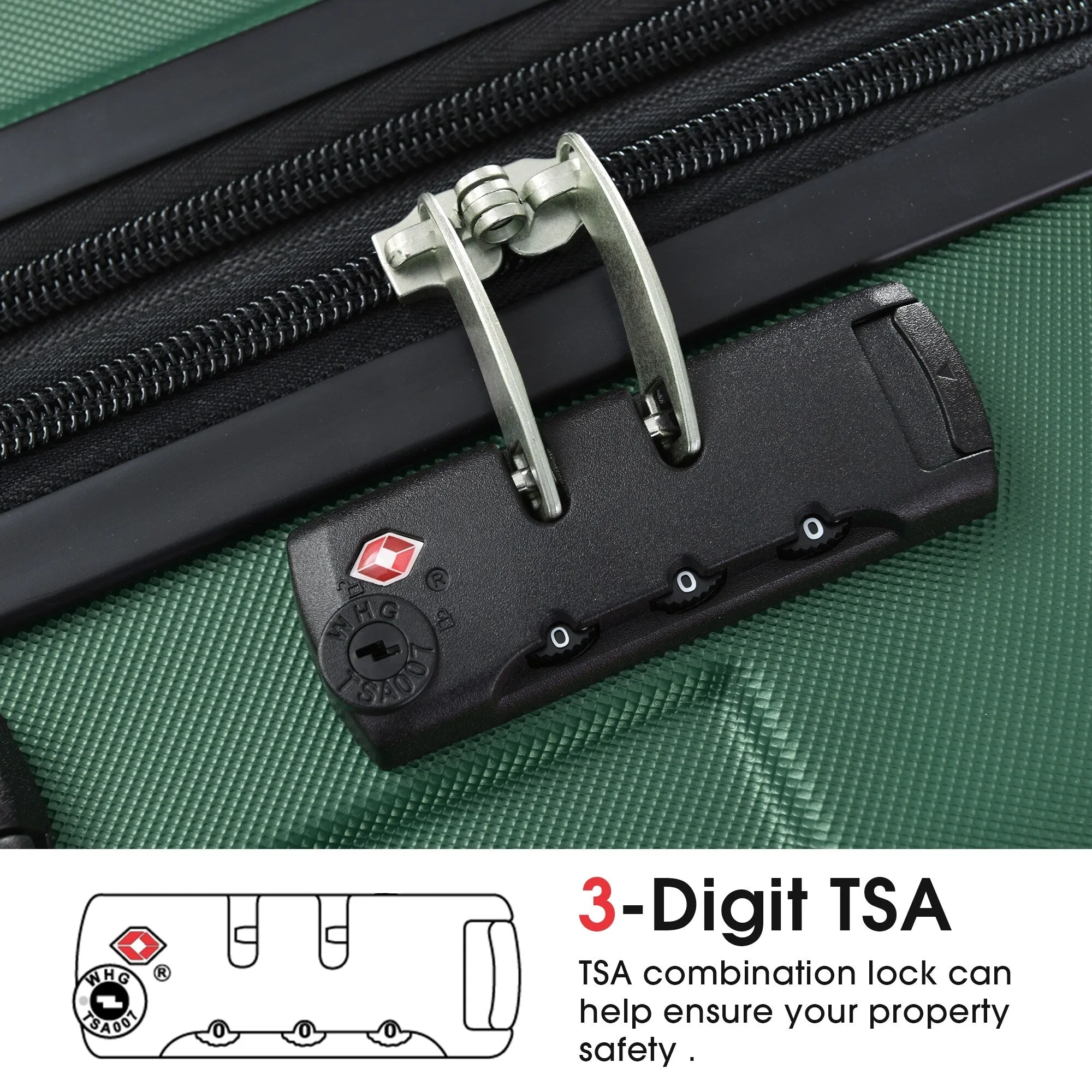 Lightweight and Expandable 28" Suitcases with Universal Wheels, 2 Piece Luggage Sets with TSA Combination LOCK (20"/28")