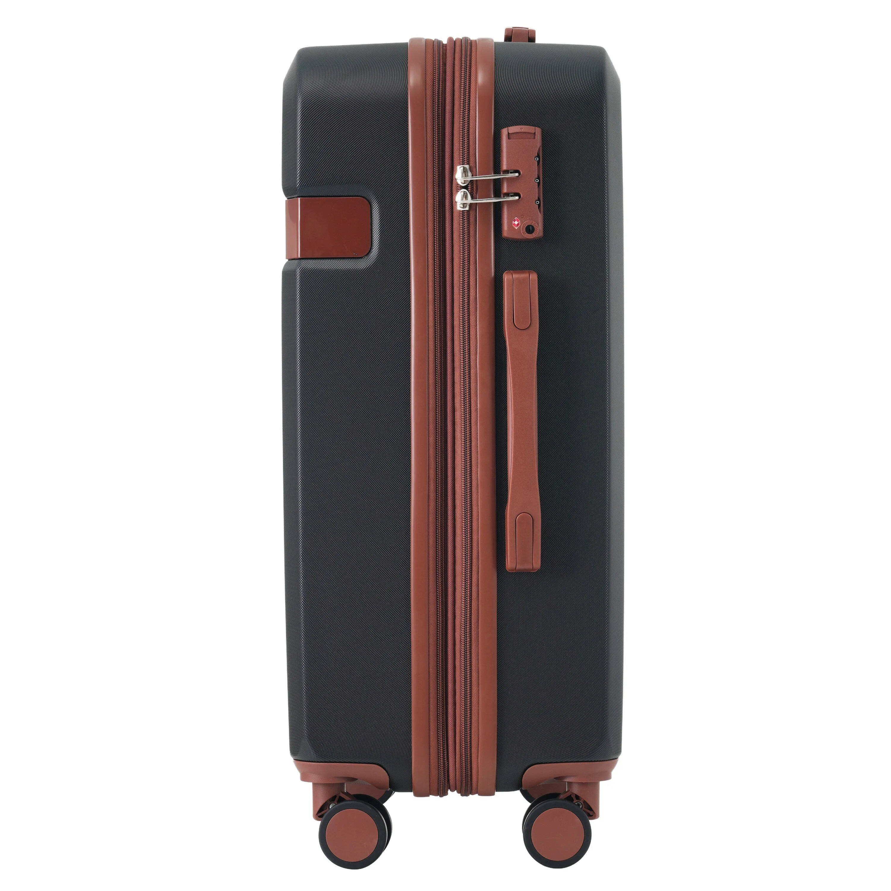 Lightweight Suitcase with Compression Packing Cubes and Spinner Wheels, 4 Piece Expandable Luggage Set with TSA Lock