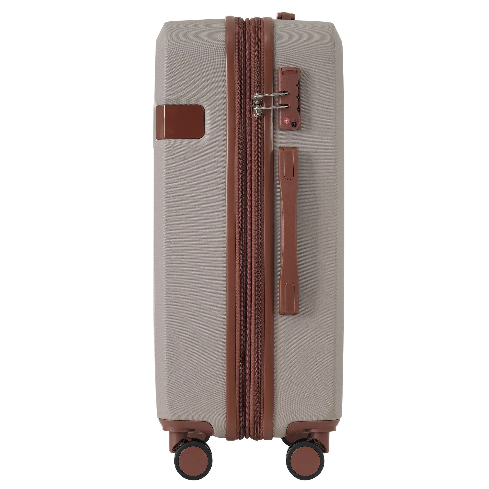 Lightweight Suitcase with Compression Packing Cubes and Spinner Wheels, 4 Piece Expandable Luggage Set with TSA Lock