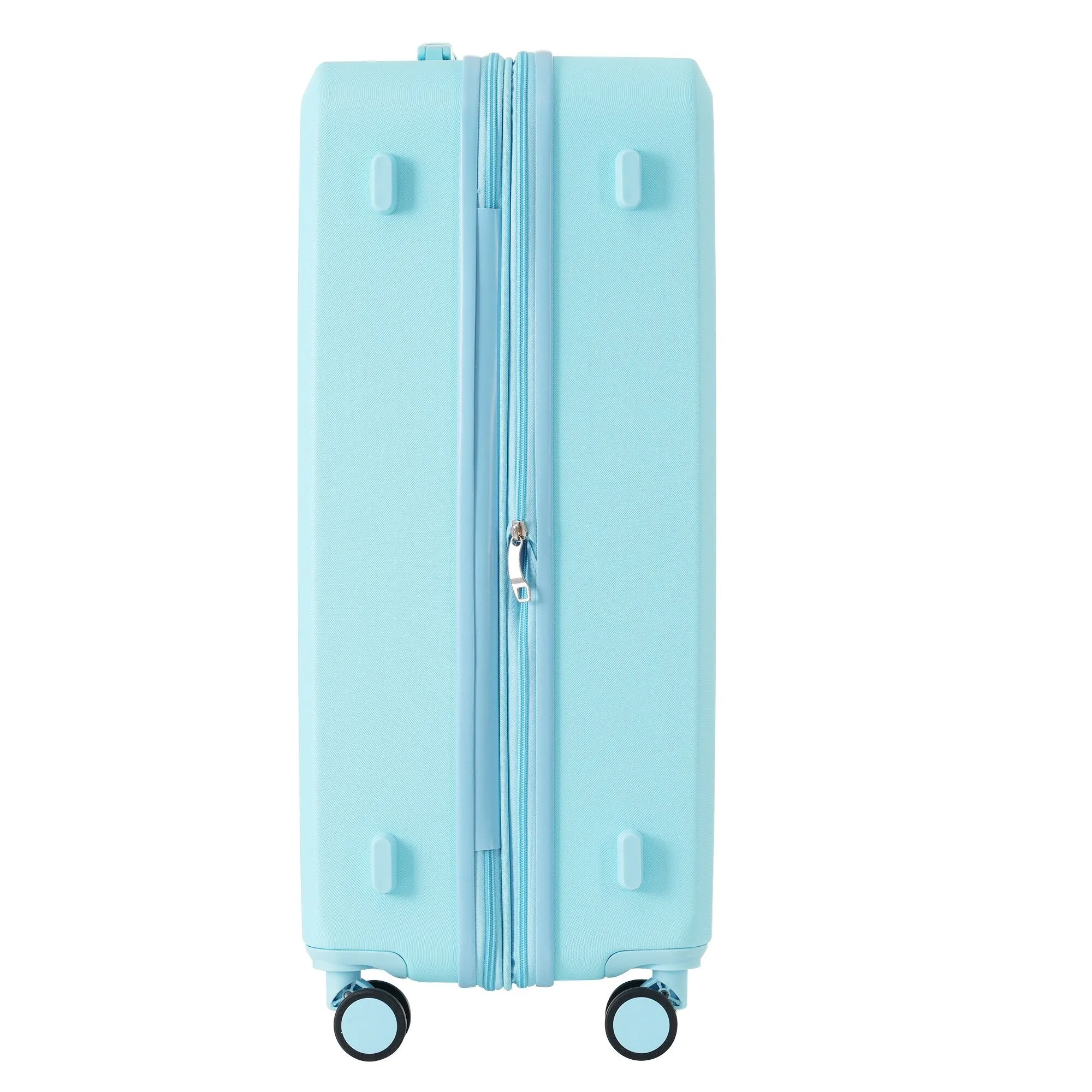 Lightweight Suitcase with Compression Packing Cubes and Spinner Wheels, 4 Piece Expandable Luggage Set with TSA Lock